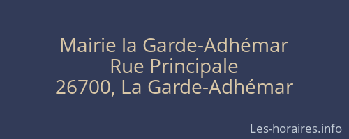 Mairie la Garde-Adhémar