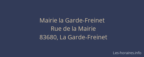 Mairie la Garde-Freinet
