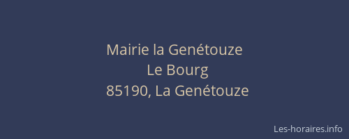Mairie la Genétouze