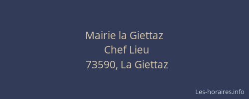Mairie la Giettaz