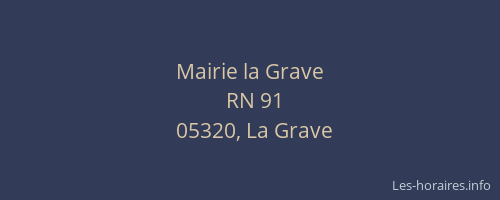 Mairie la Grave