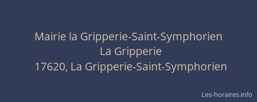 Mairie la Gripperie-Saint-Symphorien