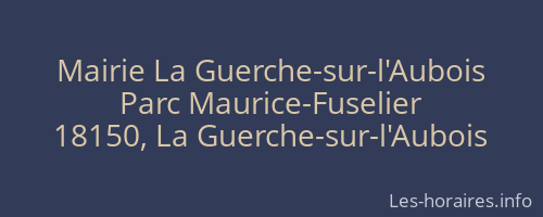 Mairie La Guerche-sur-l'Aubois