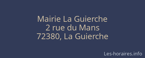 Mairie La Guierche