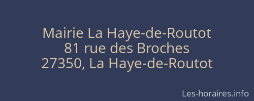 Mairie La Haye-de-Routot