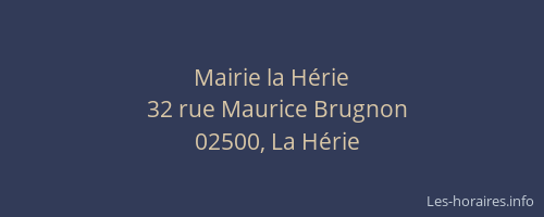 Mairie la Hérie