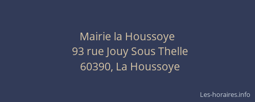 Mairie la Houssoye