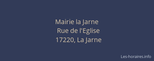 Mairie la Jarne