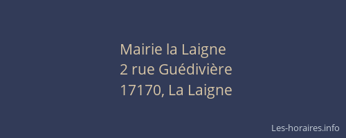 Mairie la Laigne