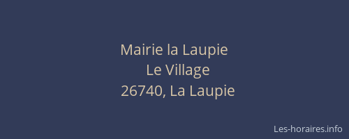 Mairie la Laupie