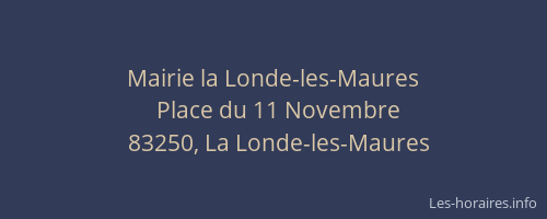 Mairie la Londe-les-Maures