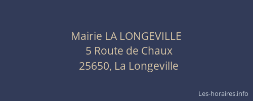 Mairie LA LONGEVILLE