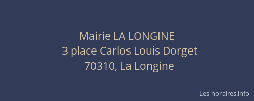 Mairie LA LONGINE