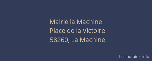 Mairie la Machine