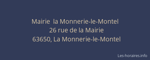 Mairie  la Monnerie-le-Montel