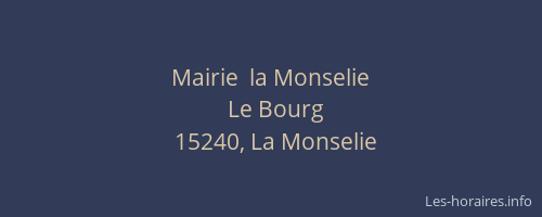 Mairie  la Monselie