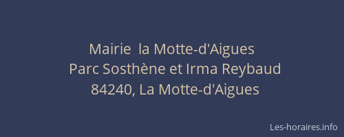 Mairie  la Motte-d'Aigues