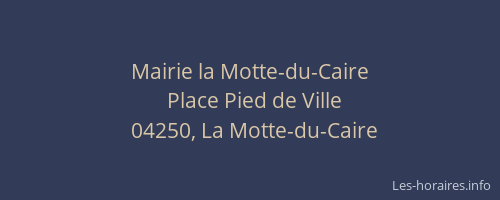 Mairie la Motte-du-Caire