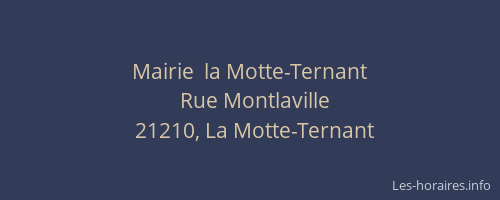 Mairie  la Motte-Ternant