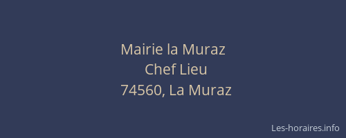 Mairie la Muraz