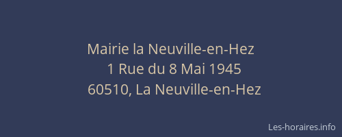 Mairie la Neuville-en-Hez