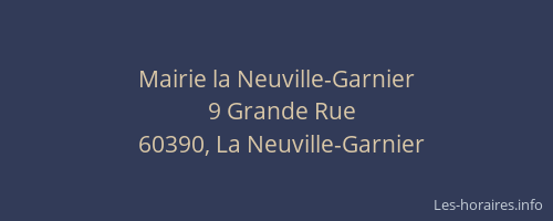Mairie la Neuville-Garnier