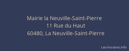 Mairie la Neuville-Saint-Pierre