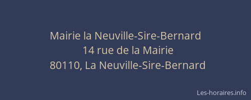 Mairie la Neuville-Sire-Bernard