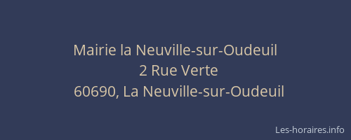 Mairie la Neuville-sur-Oudeuil