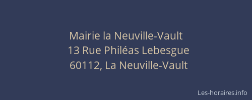 Mairie la Neuville-Vault