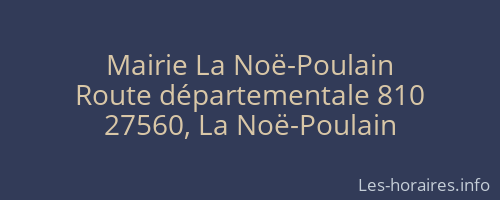 Mairie La Noë-Poulain