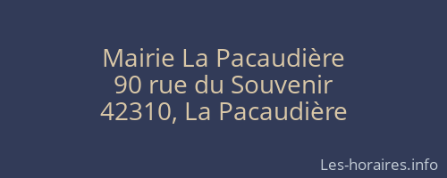 Mairie La Pacaudière