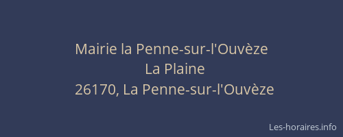 Mairie la Penne-sur-l'Ouv&egrave;ze