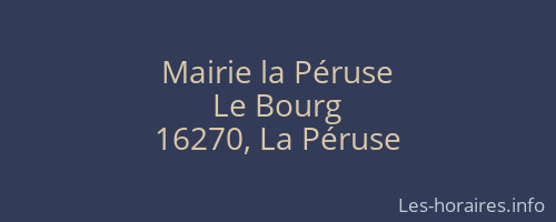 Mairie la Péruse