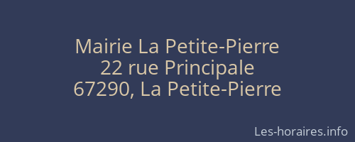 Mairie La Petite-Pierre
