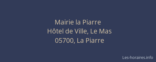 Mairie la Piarre
