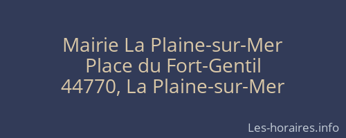 Mairie La Plaine-sur-Mer