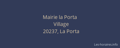 Mairie la Porta