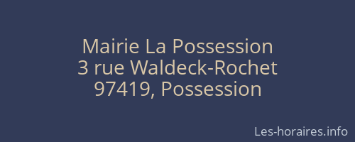 Mairie La Possession