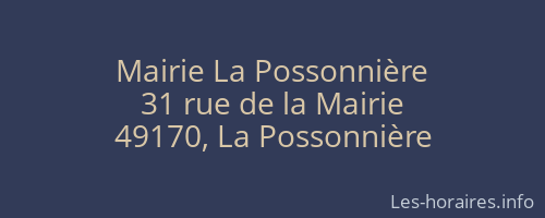 Mairie La Possonnière
