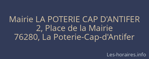 Mairie LA POTERIE CAP D'ANTIFER
