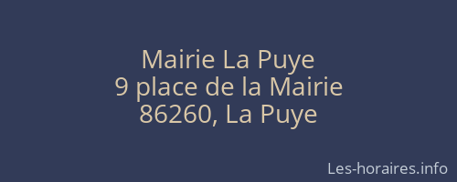 Mairie La Puye