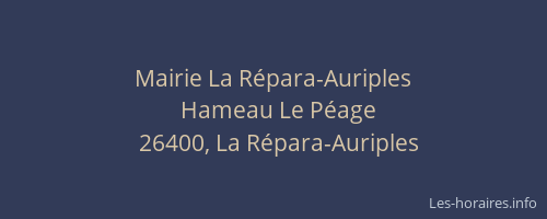 Mairie La Répara-Auriples