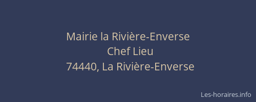 Mairie la Rivi&egrave;re-Enverse