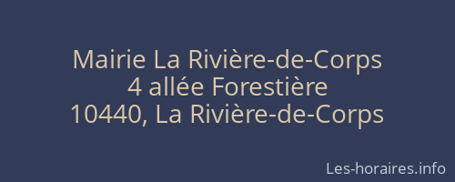 Mairie La Rivière-de-Corps