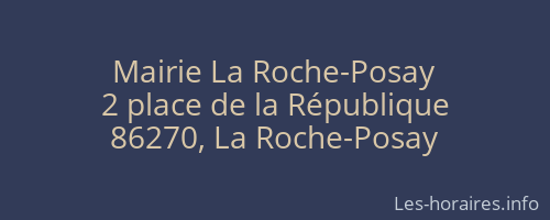 Mairie La Roche-Posay