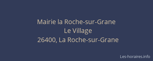 Mairie la Roche-sur-Grane
