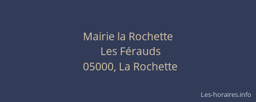 Mairie la Rochette