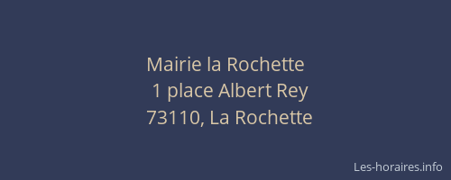 Mairie la Rochette