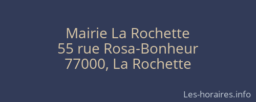 Mairie La Rochette